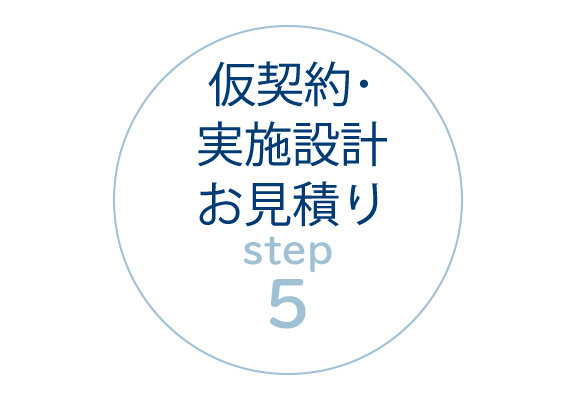 画像：Step5　仮契約・ 実施設計 お見積り